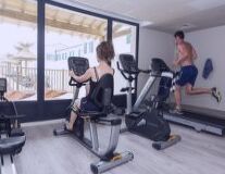 indoor, exercise equipment, floor, gym, sport, exercise machine, weights
